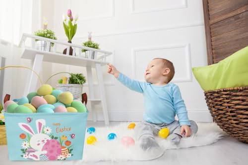 Sanjiaofeng Rectangular3Pack Easter baskets, Kids Easter Storage Bins - Image 3