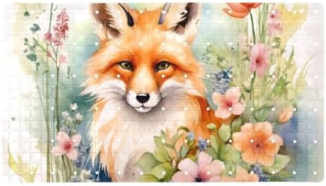 Shower Mat Non Slip 26.8 x 15.1 Inches, Fox Flower Bathtub Mat Shower Stall Mats by Anna+Cowper