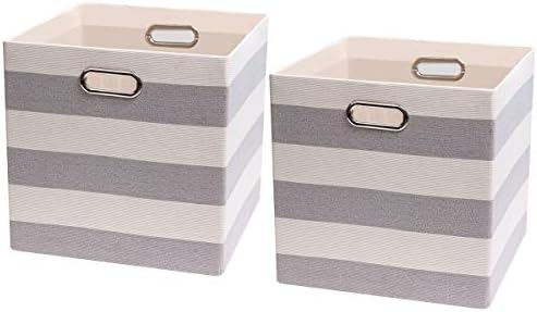 Posprica Storage Cubes, 13×13 Collapsible Storage Baskets Bins Fabric Drawers by Posprica