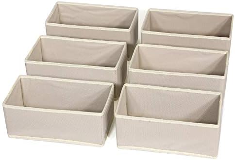 DIOMMELL 6 Pack Foldable Cloth Storage Box Closet Dresser Drawer Organizer by DIOMMELL