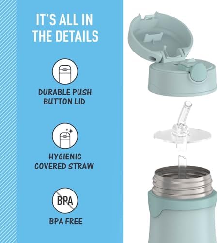 THERMOS BABY 10 ounce Stainless Steel Vacuum Insulated Straw Bottle - Image 4