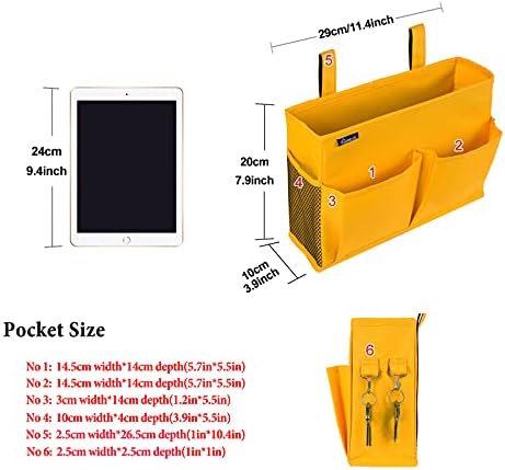 Surblue Bedside Caddy Hanging Bed Organizer Storage Bag Pocket - Image 6