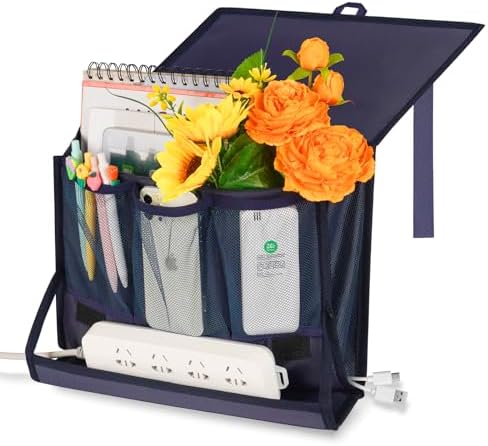 Bedside Caddy Organizer for Dorm Bed Rails by Retyion