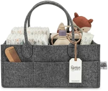 Parker Baby Co. Felt Diaper Caddy Organizer by ParkerBabyCo