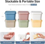 ISSEVE 6Pack 6oz Silicone Snack Containers - Image 2