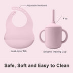 Silicone Baby Feeding Set 14 Pcs, Baby Led Weaning Set, Light Pink - Image 4