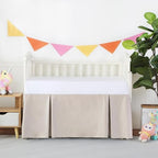 Crib Skirt Dust Ruffle, 100% Egyptian Cotton 400 Thread Count Soft Breathable by ShunjieHome