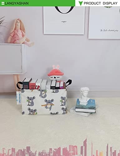 Rectangular Collapsible Gray Koala Storage Basket Nursery Toy Organizer - Image 6