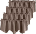 NICETOWN Cappuccino Valance Curtains Rustic Farmhouse Window Treatment by NICETOWN