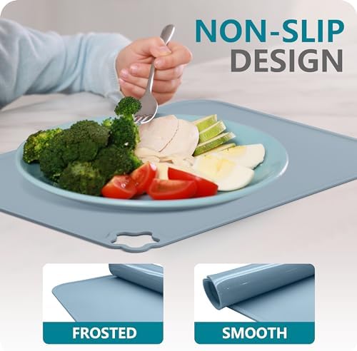 Silicone Placemat for Toddles Kids Non-Slip Reusable Portable Kids Placemats - Image 5