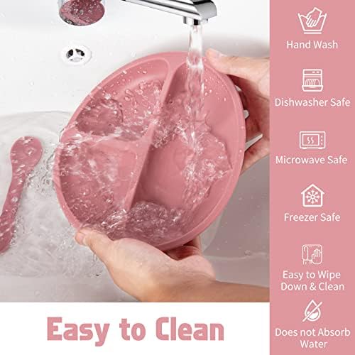 Silicone Baby Feeding Set, Suction Plate Bowl - Image 3