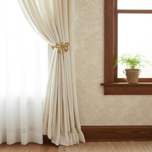 Brass Curtain Holdbacks Gold Curtain Tieback Curtain Holders Backs Wall Hooks - Image 3