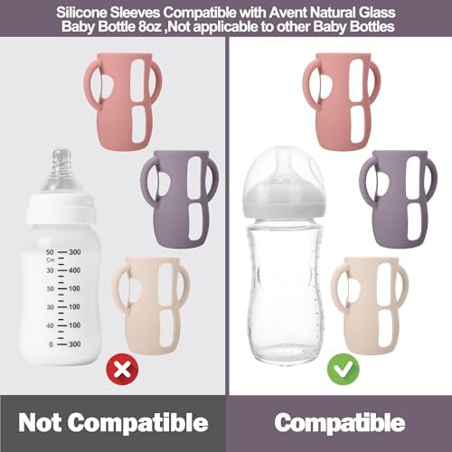 BUSOHA 3 Pack Silicone Sleeves for Philips Avent Natural Baby Bottle - Image 2
