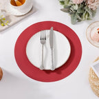 SHACOS 100 pcs Christmas Disposable Round Paper Placemats 13 inch Colored Paper - Image 6