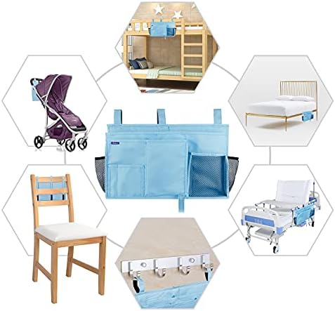 Surblue Bedside Caddy Hanging Bed Organizer Storage Bag Pocket - Image 6