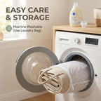 JMvicyroam 65L Extra Large Machine Washable Cotton Rope Blanket Basket - Image 5