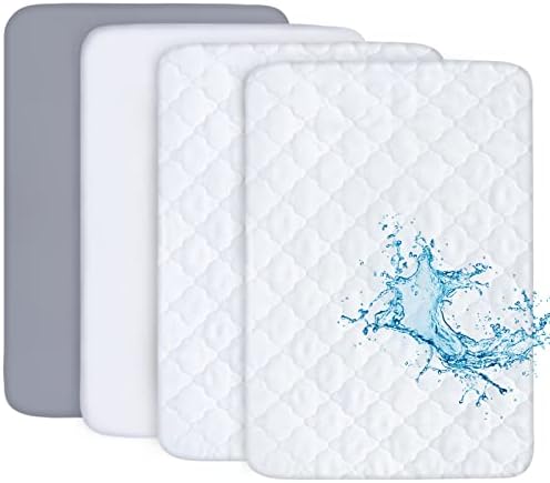 Pack and Play Sheets & Mattress Protector Set by Bilobanbabybedding
