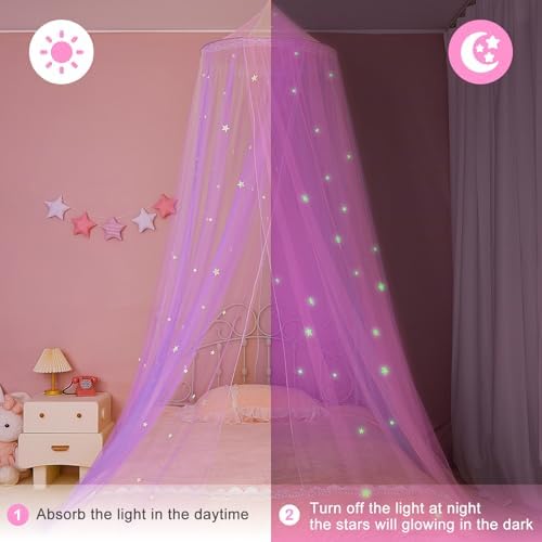 FIOBEE Bed Canopy for Girls Room - Image 4
