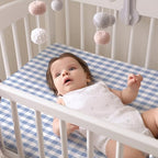 Peryiter 4 Pack Crib Sheets for Baby 52'' X 28" Blue Flower Crib Sheet - Image 2