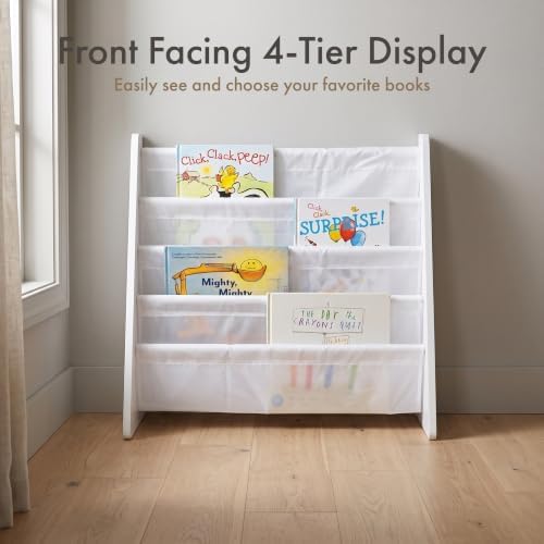 Humble Crew Kids Bookshelf, Montessori Front Facing Toddler Bookcase 4 Tier - Image 4