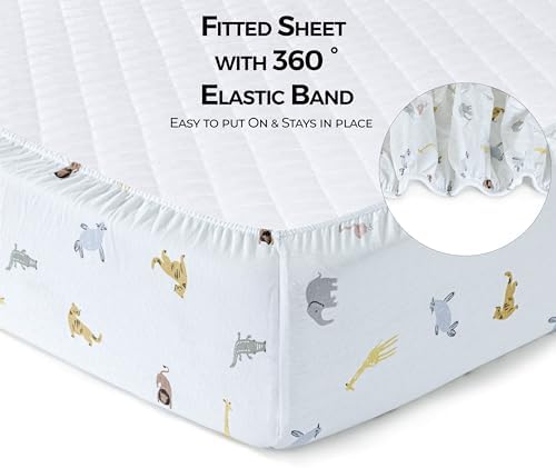 Dreamology 100% Cotton Jersey Standard Crib Sheets - Image 5