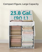 SONGMICS Laundry Hamper with Lid, 23.8 Gal Synthetic Rattan - Image 5