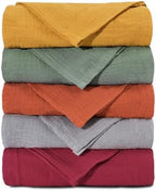 Muslin Receiving Blankets 5 Pack, Soft Swaddle Wraps by LYRICHOMBABY