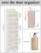 KYEVIS Over The Door Organizer, 5 Shelves Closet Door Hanging Organizer - Image 3