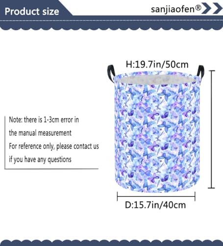 Butterfly Laundry hamper Baby Nursery Hamper Waterproof foldable kids laundry - Image 7