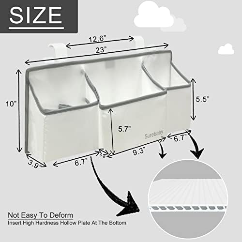 Hanging Baby Diaper Caddy, 3-in-1 Diaper Caddy Organizer Holder - Image 7