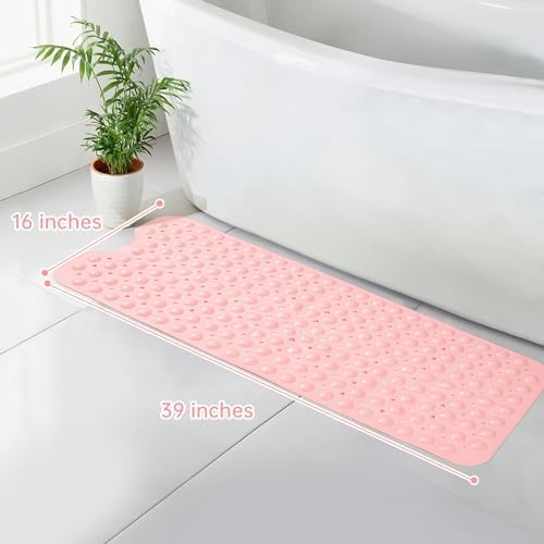 Tree Bud Bathtub Mats for Shower Tub Non-Slip Bath Mat 39 x 16 Inch Extra Long - Image 4