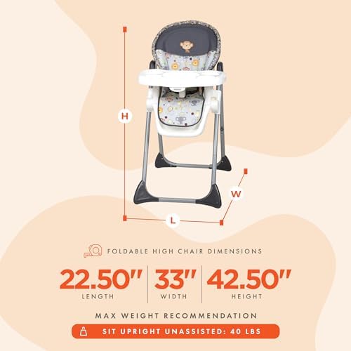 Baby Trend Sit-Right High Chair, Bobble Heads - Image 2