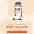 Baby Trend Sit-Right High Chair, Bobble Heads - Image 2