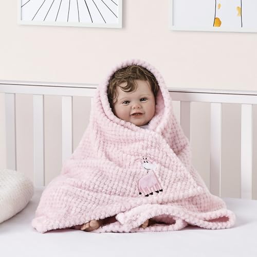 CREVENT 2Pcs 30''X40'' Cute Cozy Fluffy Warm Baby Blankets - Image 4