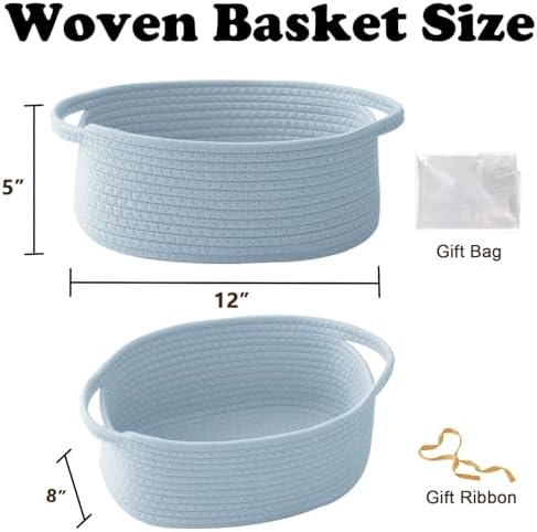 Blue Woven Rope Basket - Image 2