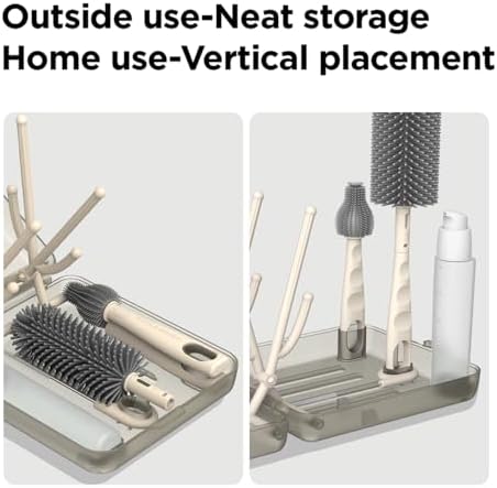 YOTIME Travel Bottle Brush Set, Foldable Drying Rack - Image 3