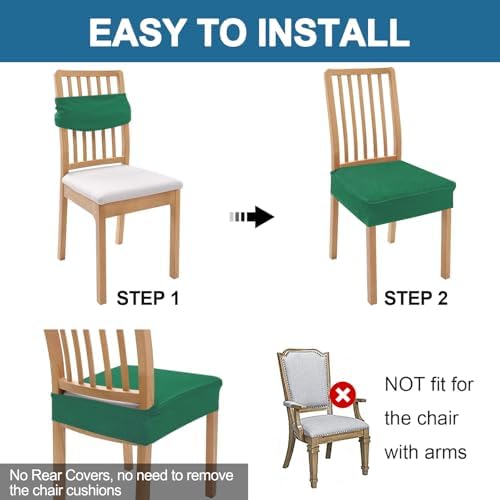 Smiry Waterproof Seat Covers for Dining Room Chairs - Image 5