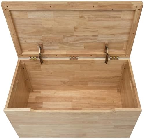 eHemco Solid Hardwood Storage Trunk, 35.5x18.63x19.5 - Image 4