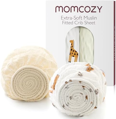 Momcozy Mini Crib Sheets 38"x26", Pack and Play Sheet by Momcozy