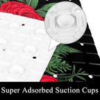 Shower Mat Non Slip 26.8 x 15.1 Inches, Skull Rose Bathtub Mat Shower Stall Mats - Image 3