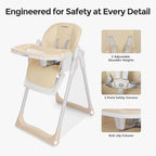 Cochildor 3-in-1 Baby High Chair, Foldable High Chair - Image 2