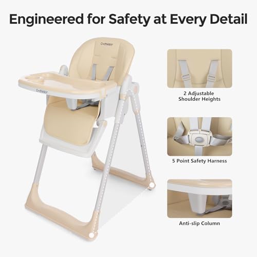 Cochildor 3-in-1 Baby High Chair, Foldable High Chair - Image 2