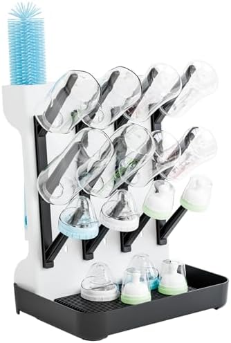 SuoXing Baby Bottle Drying Rack Space Saving, Countertop Vertical Bottle Rack by SuoxingStorage