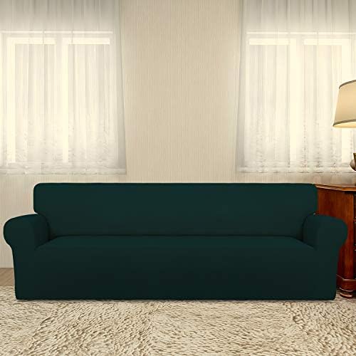 PureFit Stretch Couch Covers for Sofa 4 Seater Slipcovers Deep Teal - Image 2