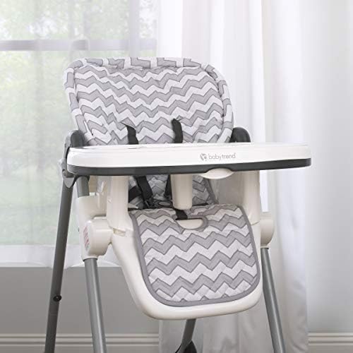 Soft Gray and White Chevron High Chair Pad | Easy to Install Replacement - Image 2