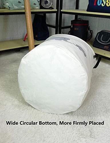 QUEENLALA Foldable Waterproof Round Fabric Laundry Basket Home - Image 4