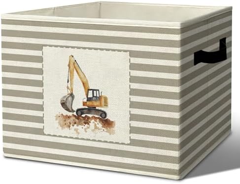Rustic Construction Vehicle Storage Bins Boxes Handles by Unknown