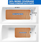 ZHICHENG Bath Tub and Shower Mats, Non-Slip 39 x 16 Inch Extra Long Bath Mat - Image 6