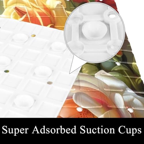 Bath Tub Shower Mat, Washable Bathtub Floor Mats, Suction Cups and Drain Holes - Image 2