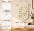 KDHTY Kids Playroom Canvas Hanging Pennant Flag Banner, How Wonderful Life Is - Image 6